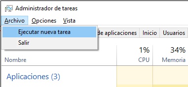 Ejecutar nueva tarea Ejecutar nueva tarea